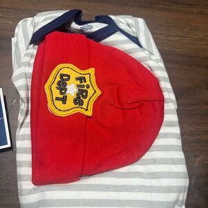 Gerber Red and White Striped Baby Bodysuit